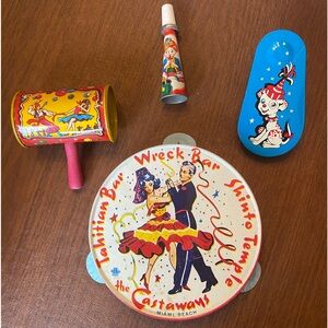 Antique parted noise makers